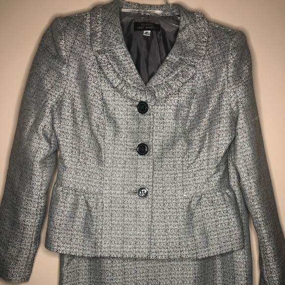 Giorgio Sant'Angelo Dresses & Skirts - Giorgio Sant'Angelo gray & white skirt suit set